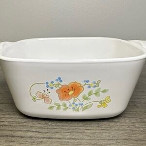 Corning Ware Wildflower P-43-B 700ml Petite Casserole Dish Vintage No Lid